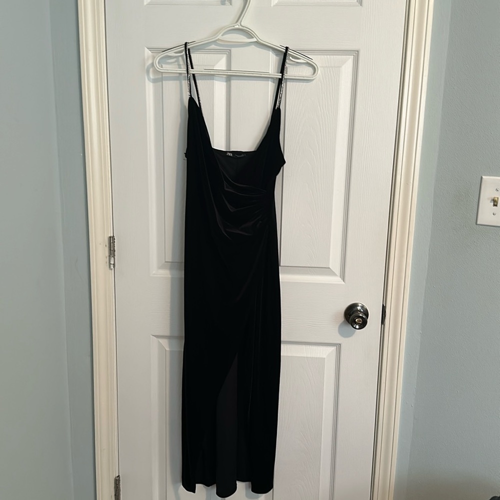 Black Zara slip dress